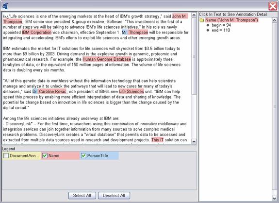 Screenshot of Document and Annotation Viewer