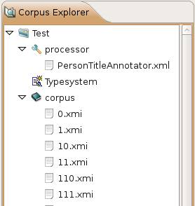 Screenshot of corpus explorer