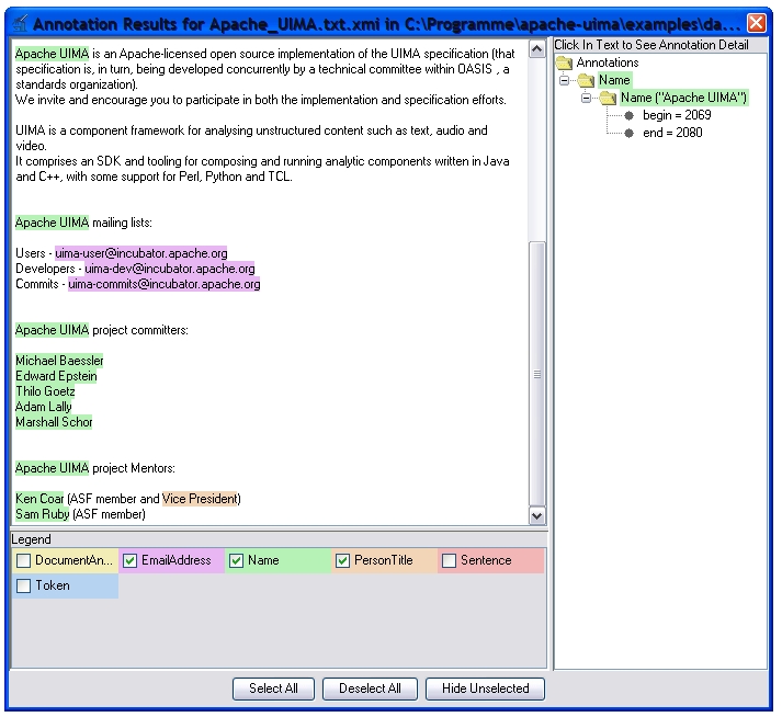 DocumentAnalyzer annotation view